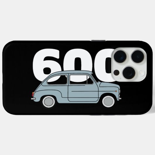 600 azul Case-Mate iPhone case (Achterkant (horizontaal))