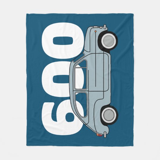 600 azul fleece deken (Voorkant)