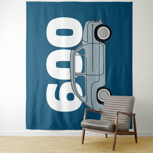 600 azul wandkleed (In situ)