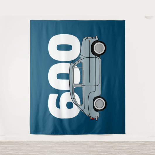 600 azul wandkleed (Voorkant)