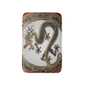 [600] Black and Gold Sacred Eastern Dragon Badmat (Voorkant Verticaal)