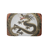 [600] Black and Gold Sacred Eastern Dragon Badmat (Voorkant)