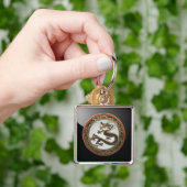 [600] Black and Gold Sacred Eastern Dragon Sleutelhanger (Hand)