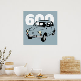 600 blauw v2 poster