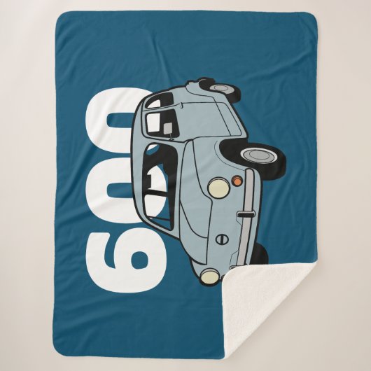 600 blauw v2 sherpa deken (Voorkant)