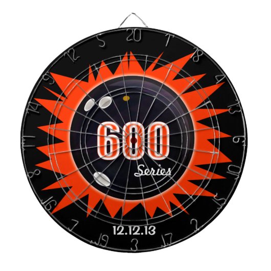 600 Bowling Serie, met datum Dartbord (Voorkant)