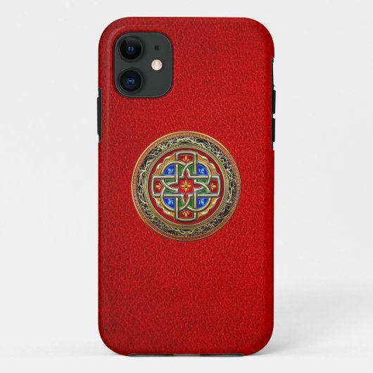 [600] Celtic Cross [Gold+Enamel] Case-Mate iPhone Case (Achterkant)