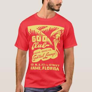 600 Club Cocktail Lounge Miami Florida Mat T-shirt