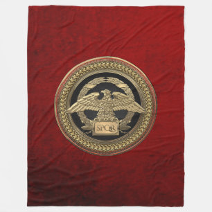 [600] Gold Roman imperial Eagle op de goudmeeuw Fleece Deken