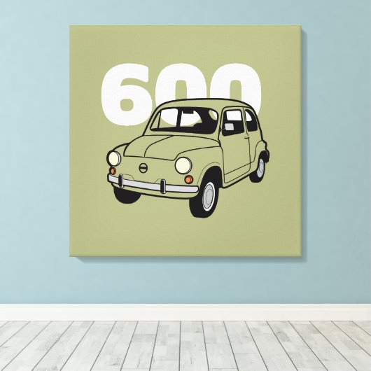 600 groen v2 canvas afdruk (Insitu (Houten vloer))