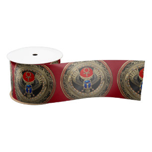 [600] Heilige Gouden Egyptische Gevleugelde Satijnen Lint