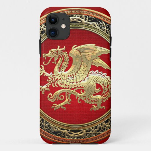 [600] IJslandse draak, Landvætir [Gold] Case-Mate iPhone Case (Achterkant)