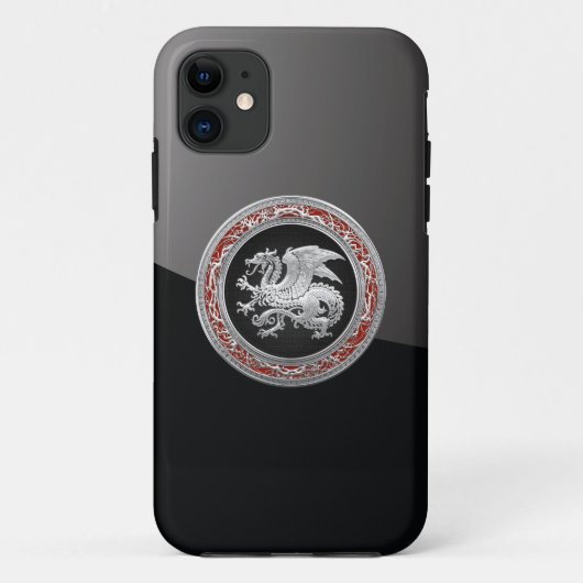 [600] IJslandse draak, Landvætir [Silver] Case-Mate iPhone Case (Achterkant)