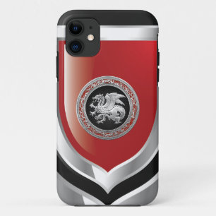 [600] IJslandse draak, Landvætir [Silver] iPhone 11 Hoesje