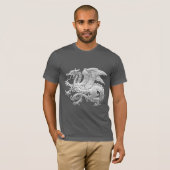 [600] IJslandse draak, Landvætir [Silver] T-shirt (Voorkant volledig)