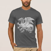 [600] IJslandse draak, Landvætir [Silver] T-shirt (Voorkant)