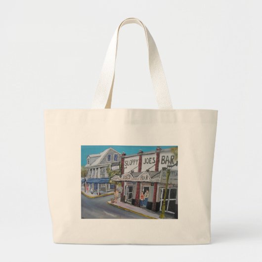 #600 Key West, Florida door BuddyDogArt Grote Tote Bag (Voorkant)
