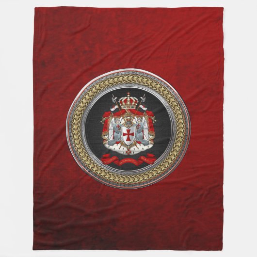 [600] Knachten Templar Coat of Arms Fleece Deken (Voorkant)