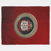 [600] Knachten Templar Coat of Arms Fleece Deken (Voorkant (Horizontaal))