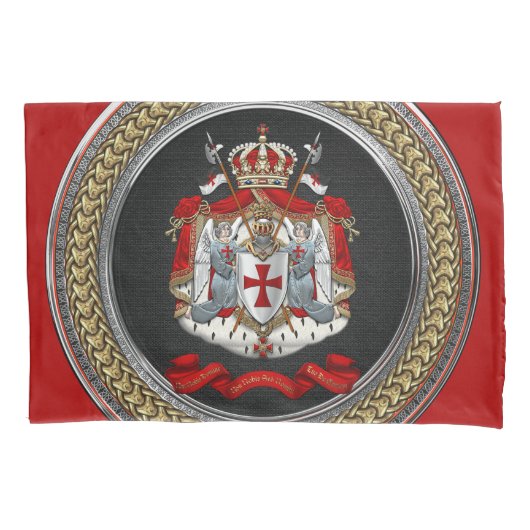[600] Knachten Templar Coat of Arms Kussensloop (Voorkant)