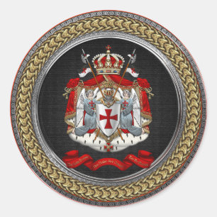 [600] Knachten Templar Coat of Arms Ronde Sticker