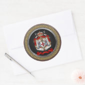 [600] Knachten Templar Coat of Arms Ronde Sticker (Envelop)