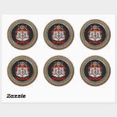 [600] Knachten Templar Coat of Arms Ronde Sticker (Vel)