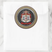 [600] Knachten Templar Coat of Arms Ronde Sticker (Tas)