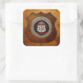 [600] Knachten Templar Coat of Arms Vierkante Sticker (Tas)