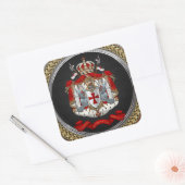 [600] Knachten Templar Coat of Arms Vierkante Sticker (Envelop)