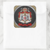 [600] Knachten Templar Coat of Arms Vierkante Sticker (Tas)