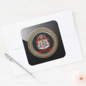 [600] Knachten Templar Coat of Arms Vierkante Sticker (Envelop)