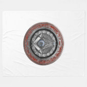 [600] Master Mason - Silver Square & Compass Fleece Deken (Voorkant (Horizontaal))