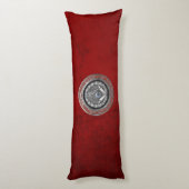 [600] Master Mason - Silver Square & Compass Lichaamskussen (Achterkant (Verticaal))