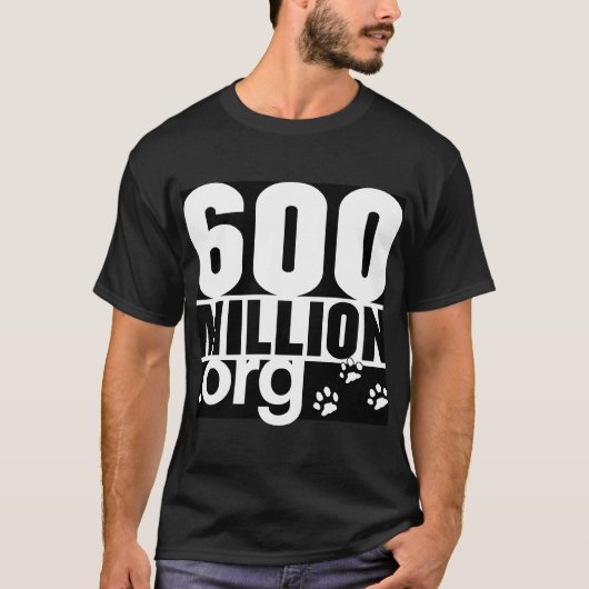 600 miljoen basisshirt t-shirt (Voorkant)