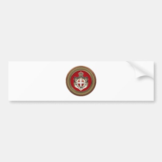 [600] Orde van Malta - Mom-wapenschild Bumpersticker (Voorkant)