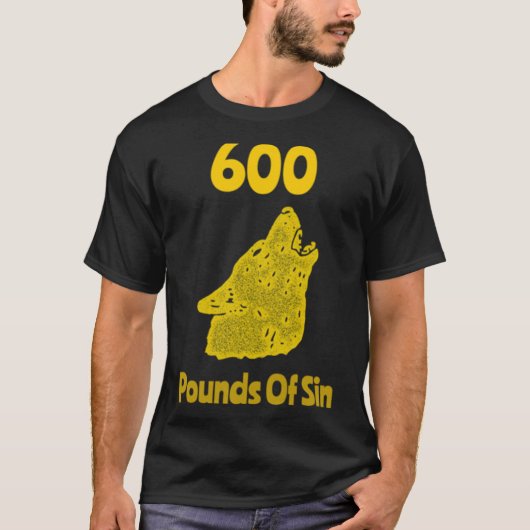 600 pond in de vorm van de zink-klassieke T-shirt (Voorkant)