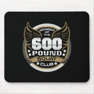 600 Pond Squat Club Voor Krachtatleet Gewichtheffe Muismat
