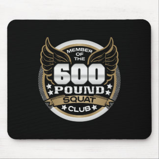 600 Pond Squat Club Voor Krachtatleet Gewichtheffe Muismat