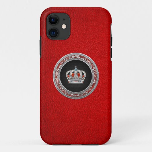 [600] Prince-Princess King-Queen Crown [Zilver] Case-Mate iPhone Case (Achterkant)
