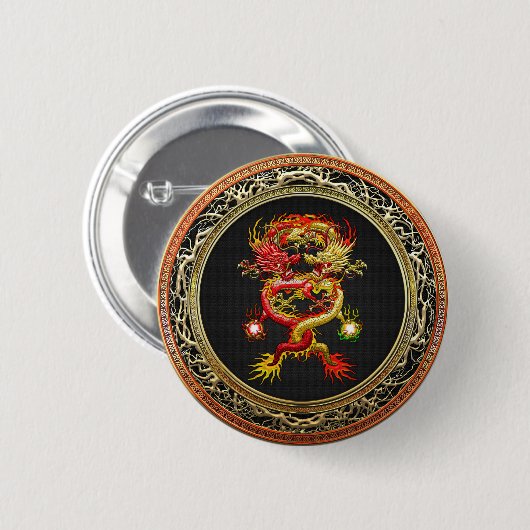 [600] Rood- en gele wasbakken Ronde Button 5,7 Cm (Voorkant /achterkant)