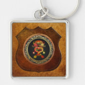 [600] Rood- en gele wasbakken Sleutelhanger (Voorkant)