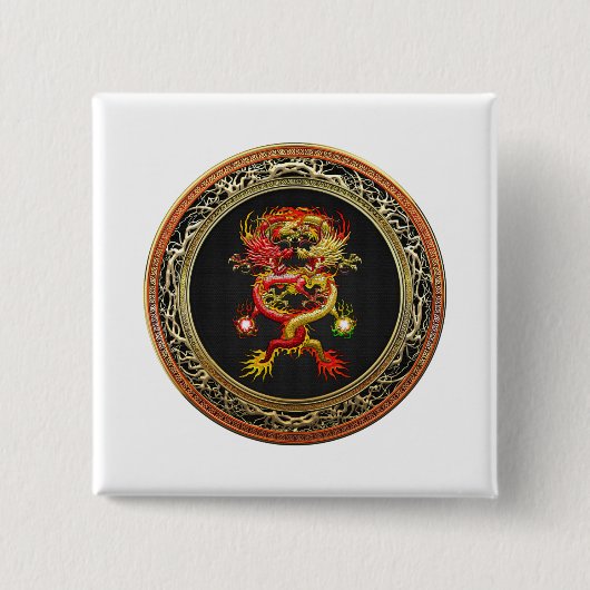 [600] Rood- en gele wasbakken Vierkante Button 5,1 Cm (Voorkant)