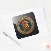 [600] Rood- en gele wasbakken Vierkante Sticker (Envelop)