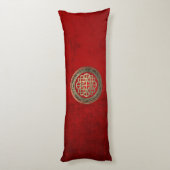 [600] Sacred Celtic Gold Knot Cross Lichaamskussen (Achterkant (Verticaal))