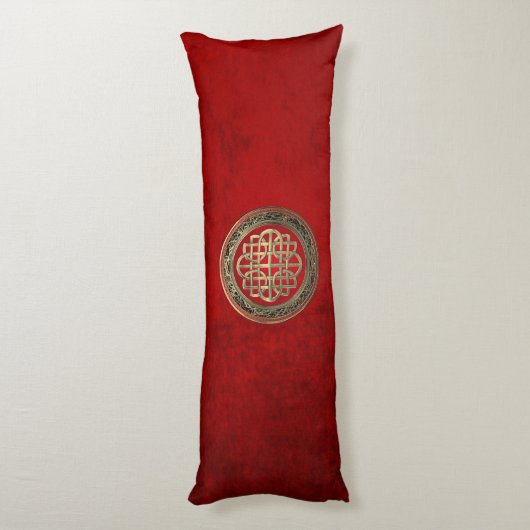 [600] Sacred Celtic Gold Knot Cross Lichaamskussen (Achterkant (Verticaal))