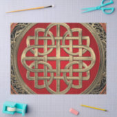 [600] Sacred Celtic Gold Knot Cross Tissuepapier (Craft)