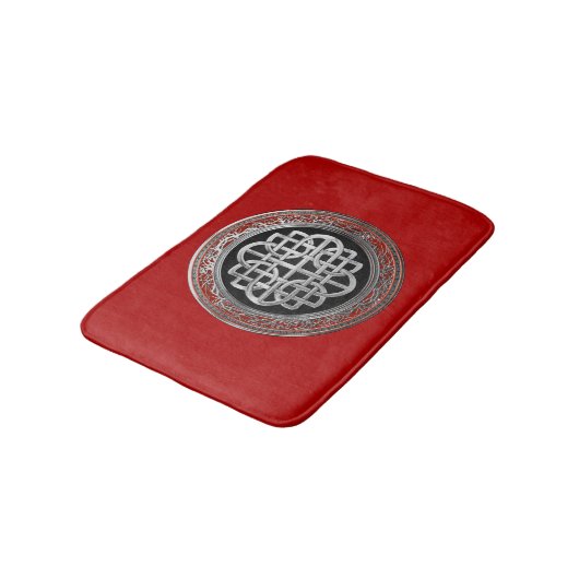 [600] Sacred Celtic Silver Knot Cross Badmat (Gekanteld)