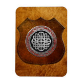 [600] Sacred Celtic Silver Knot Cross Magneet (Verticaal)