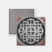 [600] Sacred Celtic Silver Knot Cross Magneet (Voorkant / Achterkant)